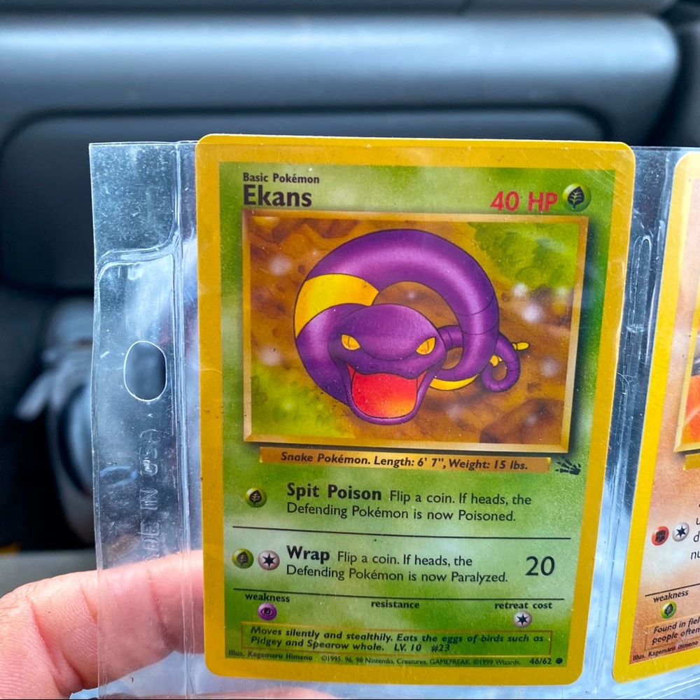 Ekans Pokémon trading card